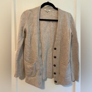Madewell tan cardigan, size xs, good condition